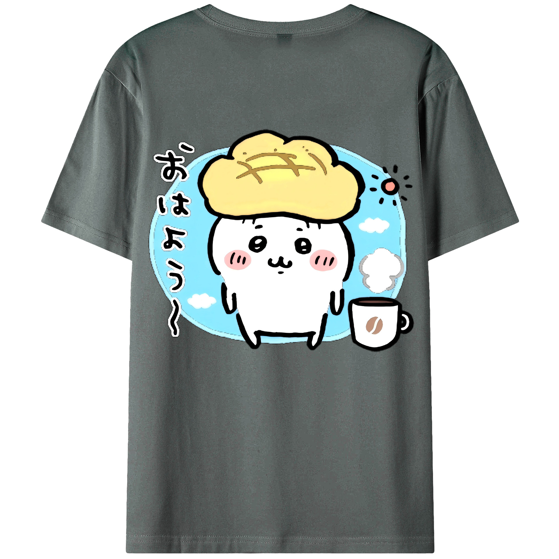 （画像用） ちいかわ ちいかわ Chii-kawa chiikawa 綿100％ メンズ半袖Tシャツ（バックプリント） 通気性